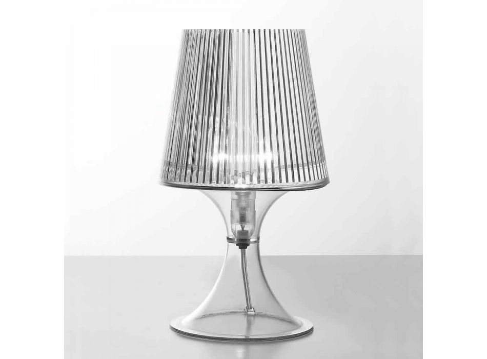 Przezroczysta lampa stołowa z poliwęglanu wyprodukowana we Włoszech Frosinone Viadurini