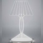 Kształtna lampa stołowa, światło pleksi Ferla LED Viadurini