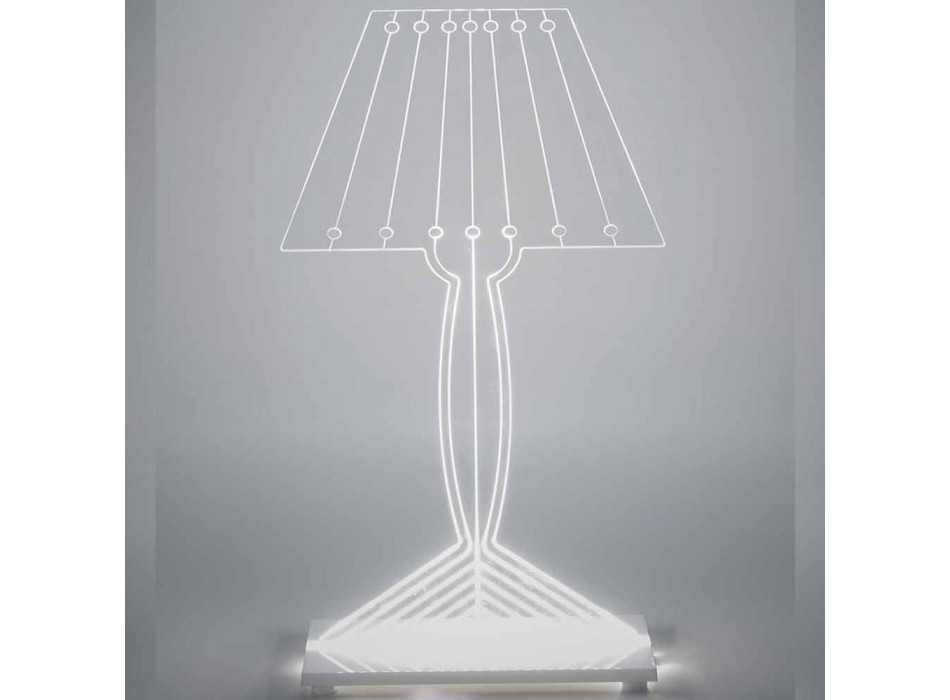 Kształtna lampa stołowa, światło pleksi Ferla LED Viadurini