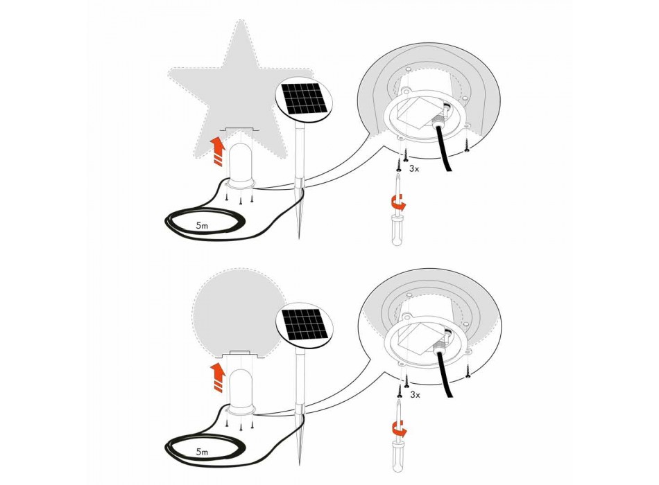 Lampa stołowa z polietylenu Solar lub LED Star Design - Ringostar Viadurini