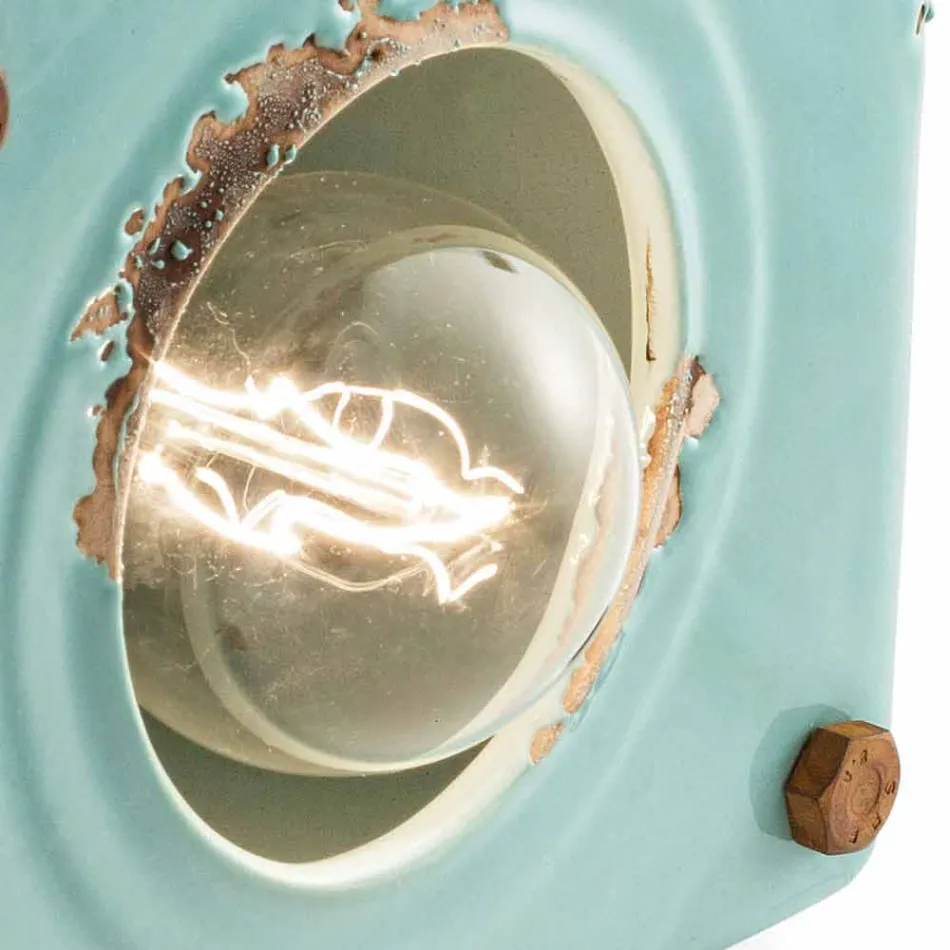 Styl przemysłowa lampa stołowa w ceramicznych i żelaza Valerie Viadurini