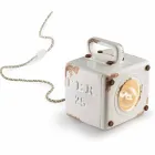 Styl przemysłowa lampa stołowa w ceramicznych i żelaza Valerie Viadurini