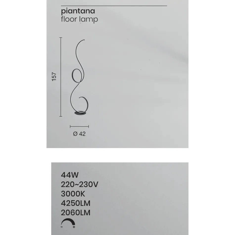 Lampa podłogowa LED z metalową konstrukcją lakierowaną w stylu Clack Viadurini