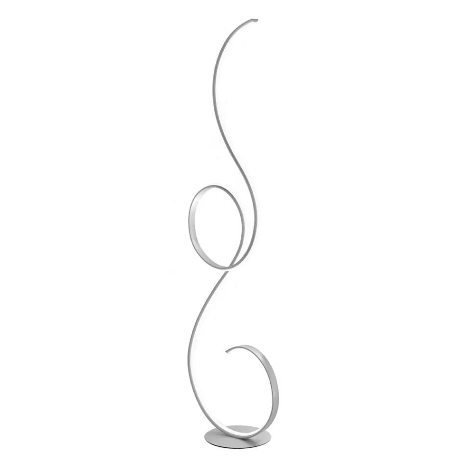 Lampa podłogowa LED z metalową konstrukcją lakierowaną w stylu Clack Viadurini