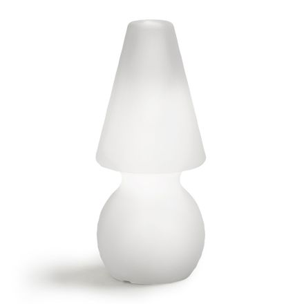 Lampa podłogowa Led z białego polietylenu Made in Italy - Alvarez Viadurini