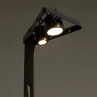 Wysuwana lampa podłogowa aluminiowa matowa czarna konstrukcja drabinkowa - Watchful Viadurini