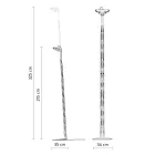 Wysuwana lampa podłogowa aluminiowa matowa czarna konstrukcja drabinkowa - Watchful Viadurini