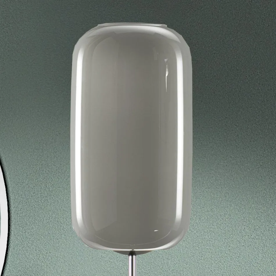 Ręcznie dmuchana lampa podłogowa ze szkła weneckiego - bambus Viadurini