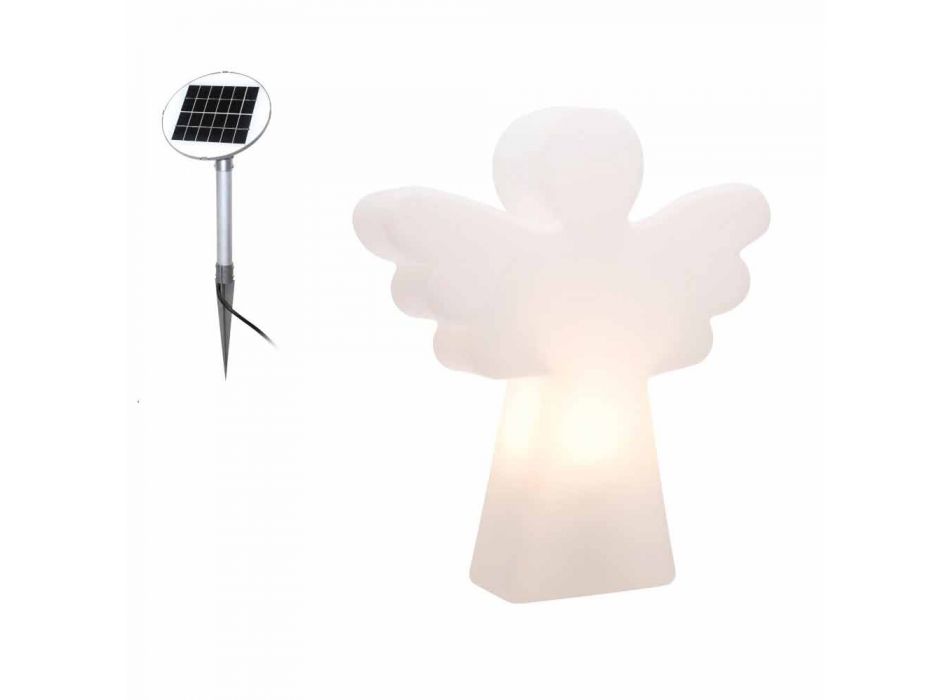 Biała lampa podłogowa E27, Led lub Solar Angel Nowoczesny design - Angelostar