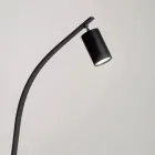 Lampa podłogowa z regulowanym reflektorem i drugim światłem z tyłu - kamfora Viadurini