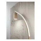 Lampa podłogowa z regulowanym reflektorem i drugim światłem z tyłu - kamfora Viadurini