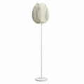 Lampa podłogowa z abażurem biała perła 40x195 cm Lora