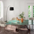 Lampa podłogowa z trzonkiem z czarnego włókna węglowego Made in Italy - Terni Viadurini