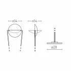 Lampa podłogowa z metalową konstrukcją i zintegrowaną diodą LED Made in Italy - Rione Viadurini