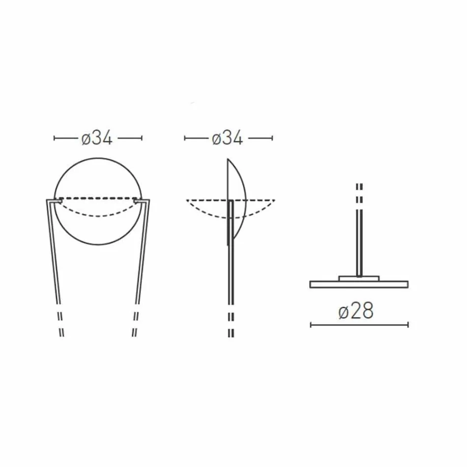 Lampa podłogowa z metalową konstrukcją i zintegrowaną diodą LED Made in Italy - Rione Viadurini