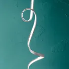 Lampa podłogowa ze strukturą z malowanego metalu ze światłem LED - Lumino Viadurini