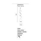 Lampa podłogowa ze strukturą z malowanego metalu ze światłem LED - Lumino Viadurini