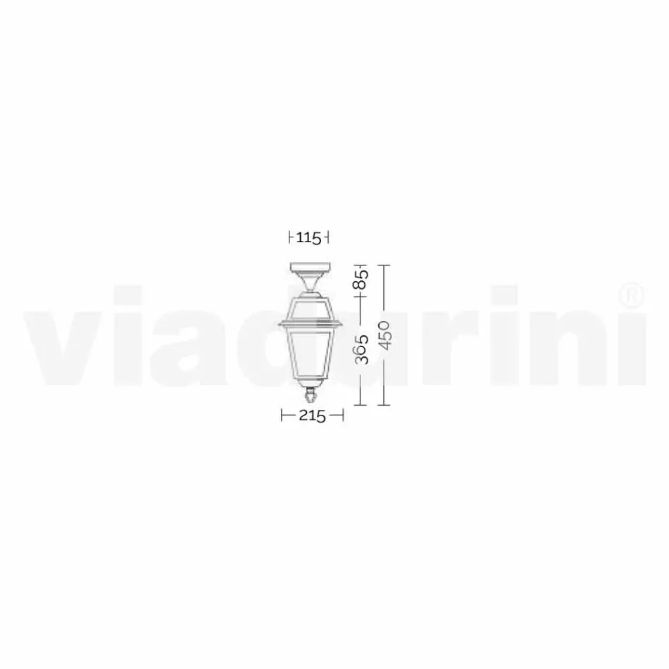 Zewnętrzna aluminiowa lampa podłogowa wyprodukowana we Włoszech, Kristel Viadurini