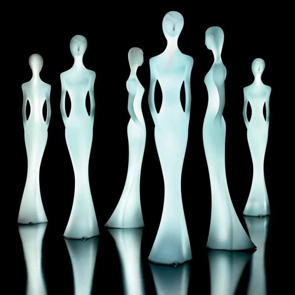 Ogrodowa lampa podłogowa z oświetleniem RGBW Led, projekt statuetki - Penelope od Myyour Viadurini