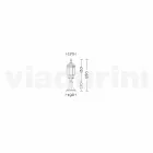 Aluminiowa lampa ogrodowa Anika wykonana we Włoszech Viadurini