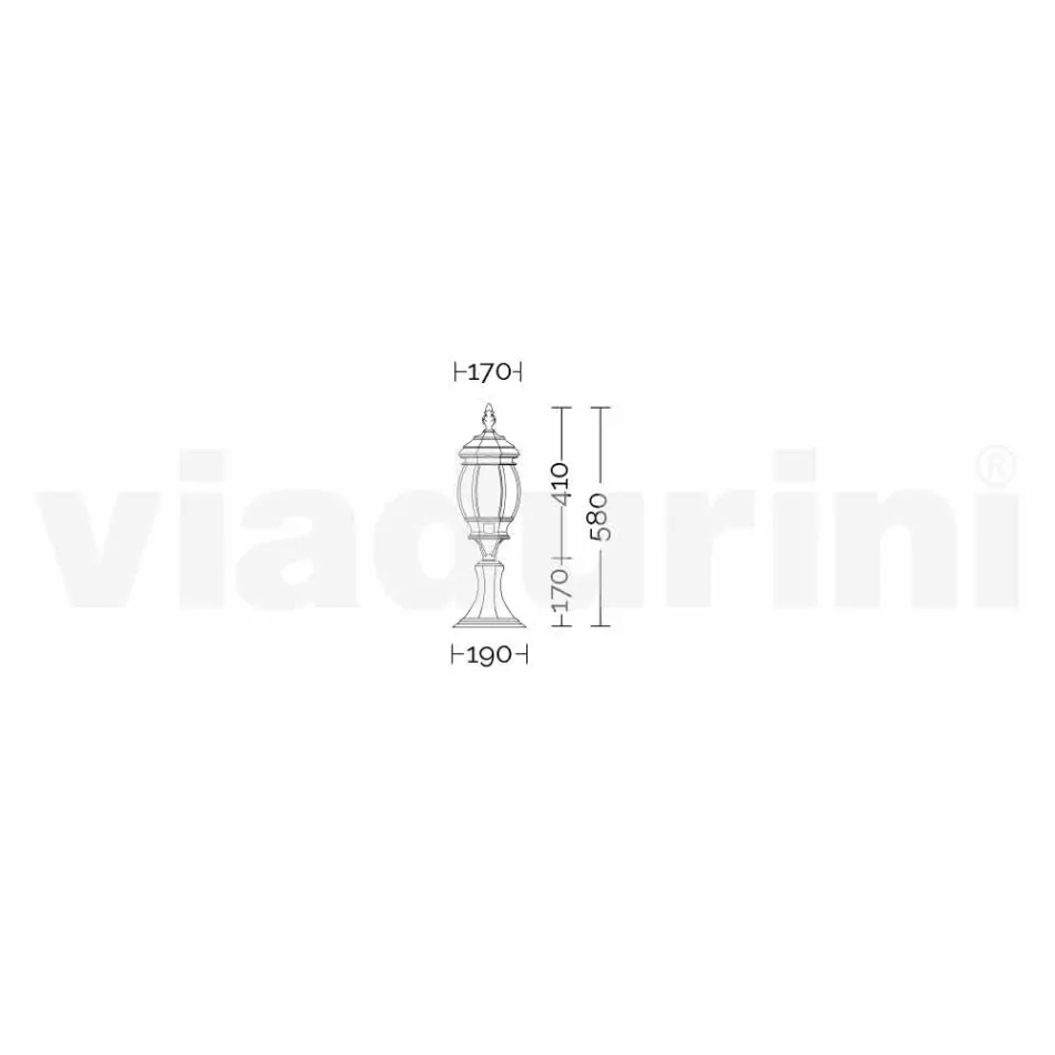 Aluminiowa lampa ogrodowa Anika wykonana we Włoszech Viadurini