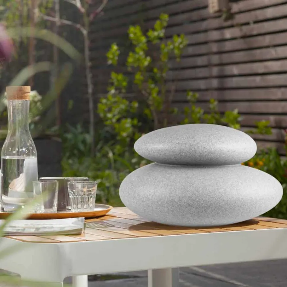 Lampa podłogowa do wnętrz lub na zewnątrz o nowoczesnym naturalnym designie - Sassostar Viadurini