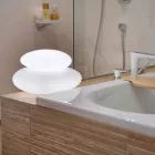 Lampa podłogowa do wnętrz lub na zewnątrz o nowoczesnym naturalnym designie - Sassostar Viadurini