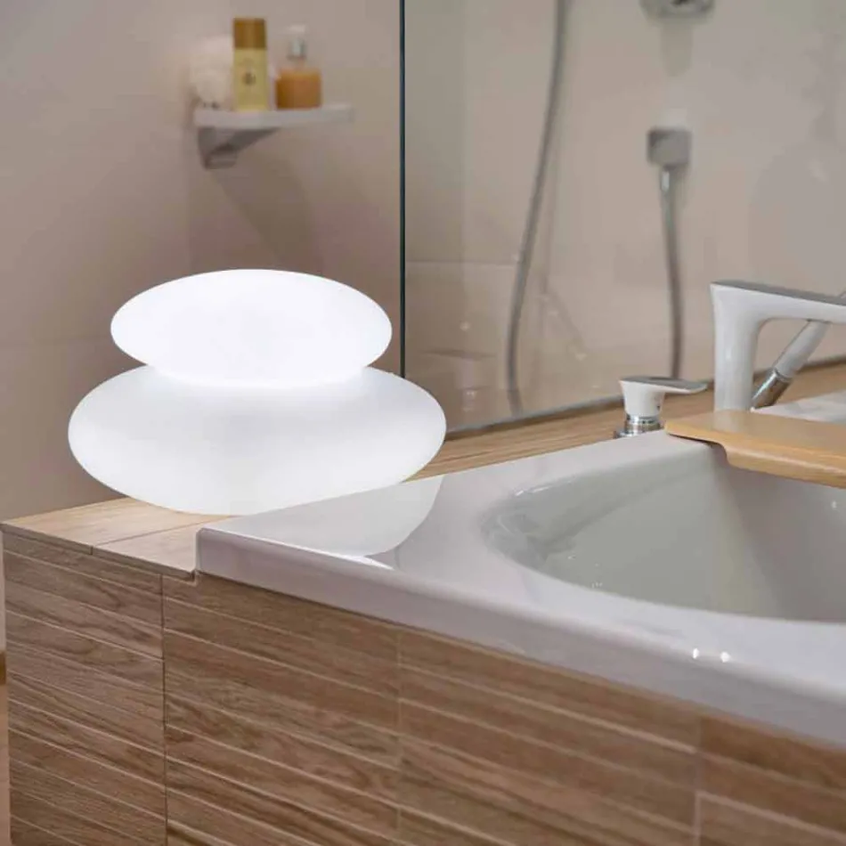 Lampa podłogowa do wnętrz lub na zewnątrz o nowoczesnym naturalnym designie - Sassostar Viadurini