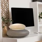 Lampa podłogowa do wnętrz lub na zewnątrz o nowoczesnym naturalnym designie - Sassostar Viadurini