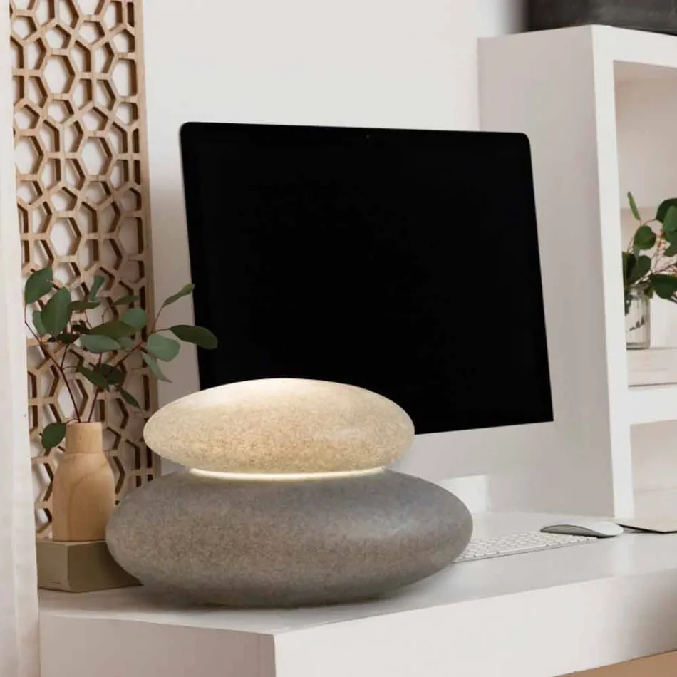 Lampa podłogowa do wnętrz lub na zewnątrz o nowoczesnym naturalnym designie - Sassostar Viadurini