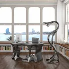 Lampa podłogowa nowoczesny design smok wykonany we Włoszech Viadurini