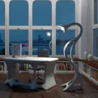 Lampa podłogowa nowoczesny design smok wykonany we Włoszech Viadurini