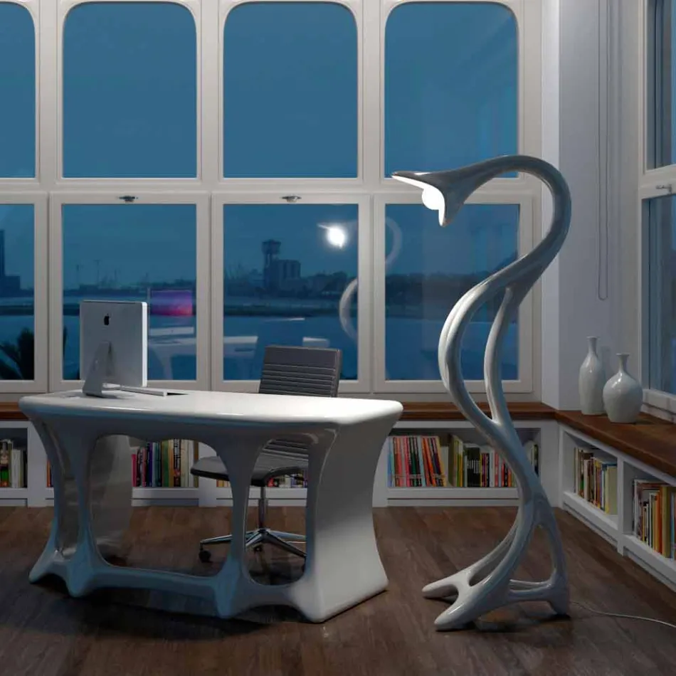 Lampa podłogowa nowoczesny design smok wykonany we Włoszech Viadurini