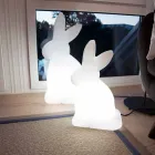 Designerska lampa podłogowa, biały królik do wnętrz i na zewnątrz - Conigliostar Viadurini
