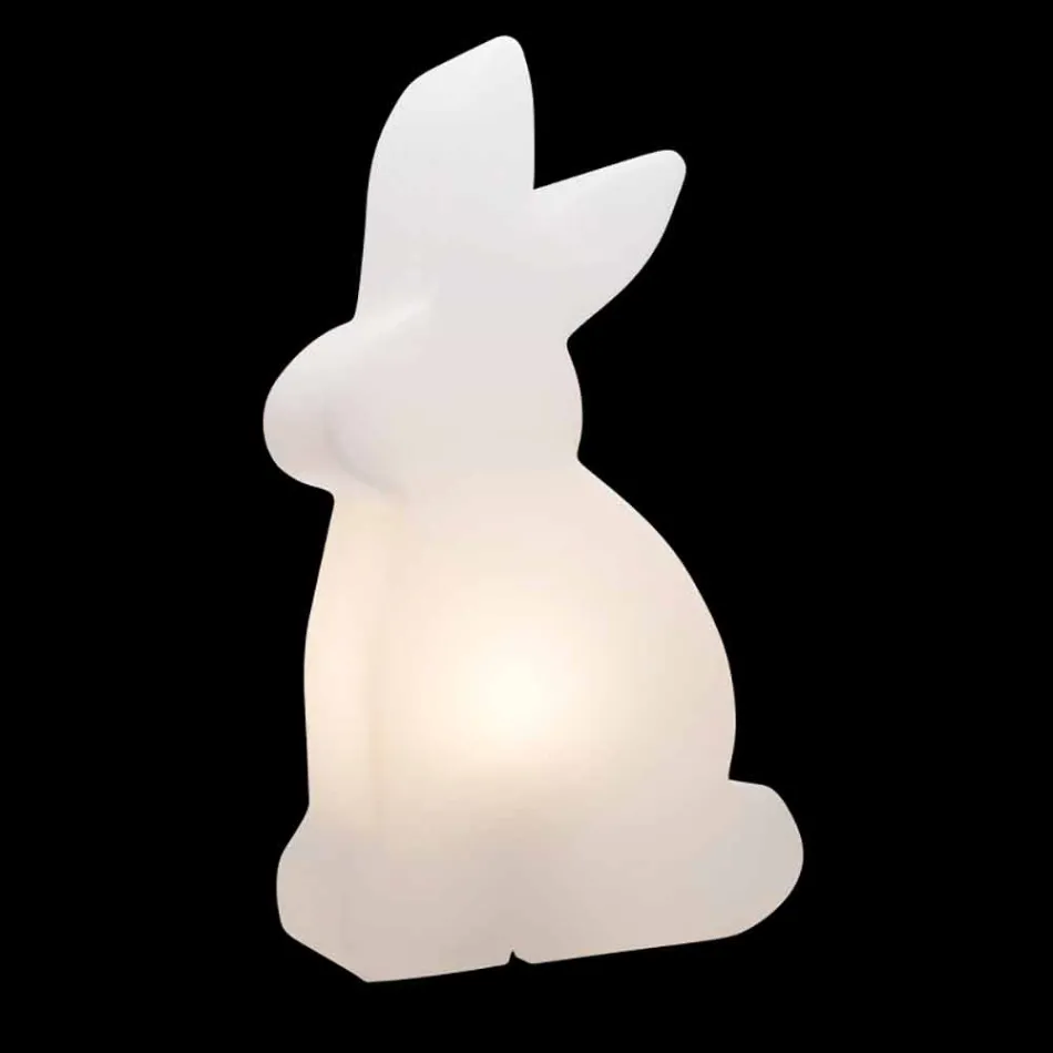 Designerska lampa podłogowa, biały królik do wnętrz i na zewnątrz - Conigliostar Viadurini