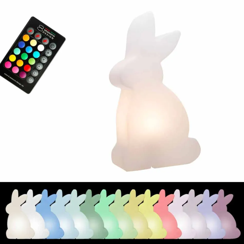 Designerska lampa podłogowa, biały królik do wnętrz i na zewnątrz - Conigliostar Viadurini