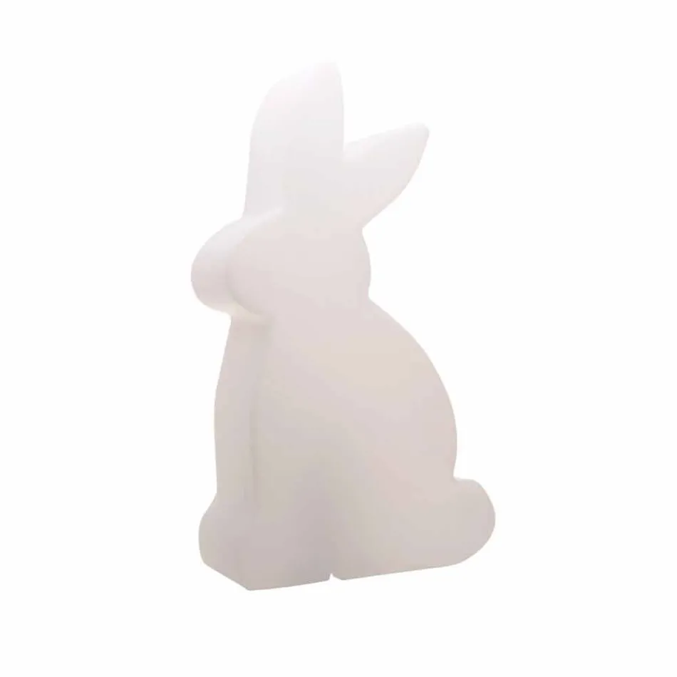 Designerska lampa podłogowa, biały królik do wnętrz i na zewnątrz - Conigliostar Viadurini