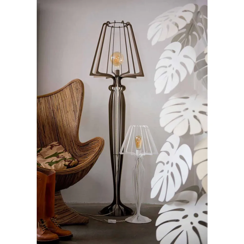 Nowoczesna żelazna lampa podłogowa Made in Italy - Giunone Viadurini