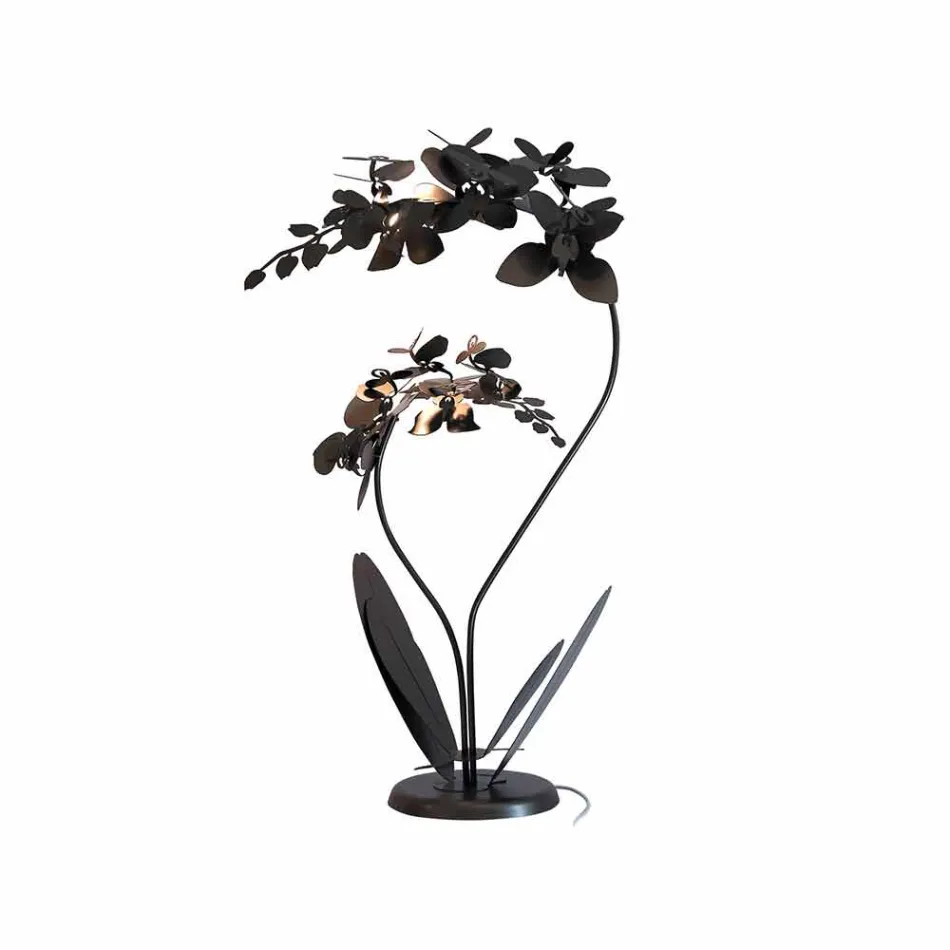 Żelazna lampa podłogowa o nowoczesnym designie Made in Italy - Amorpha Viadurini