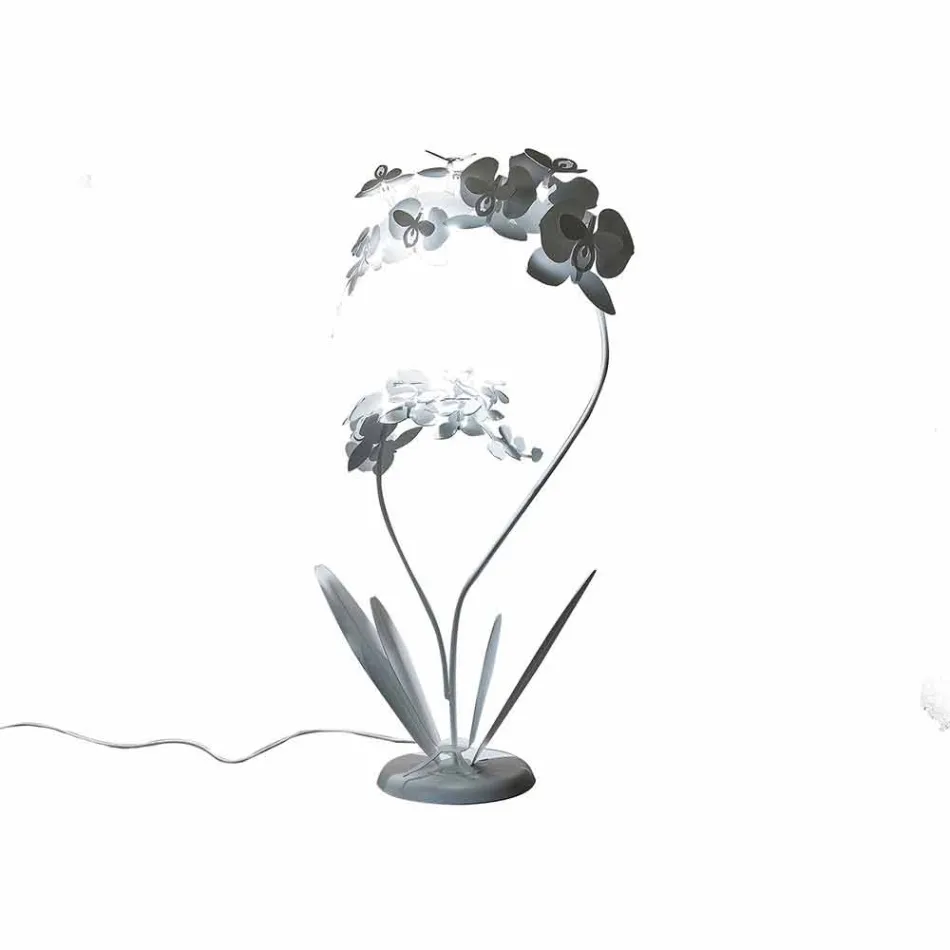 Żelazna lampa podłogowa o nowoczesnym designie Made in Italy - Amorpha Viadurini