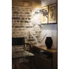 Nowoczesna żelazna lampa podłogowa Made in Italy - Amorpha Viadurini