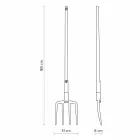 Zewnętrzna lampa podłogowa z białego technopolimeru, 3 formy - narzędzia Viadurini