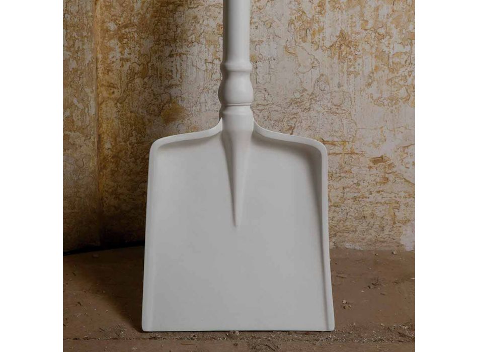 Zewnętrzna lampa podłogowa z białego technopolimeru, 3 formy - narzędzia Viadurini