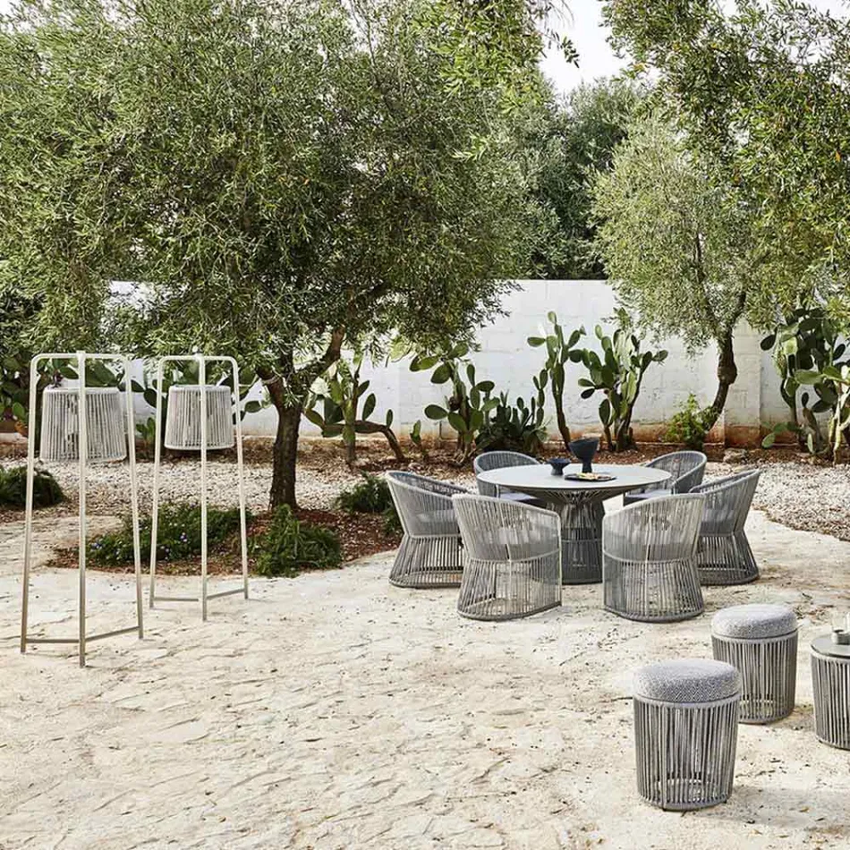 Lampa podłogowa z aluminium i włókna Made in Italy - Tibidabo by Varaschin Viadurini