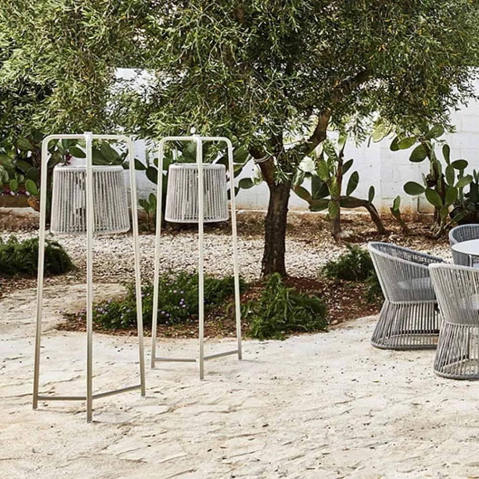 Lampa podłogowa z aluminium i włókna Made in Italy - Tibidabo by Varaschin Viadurini