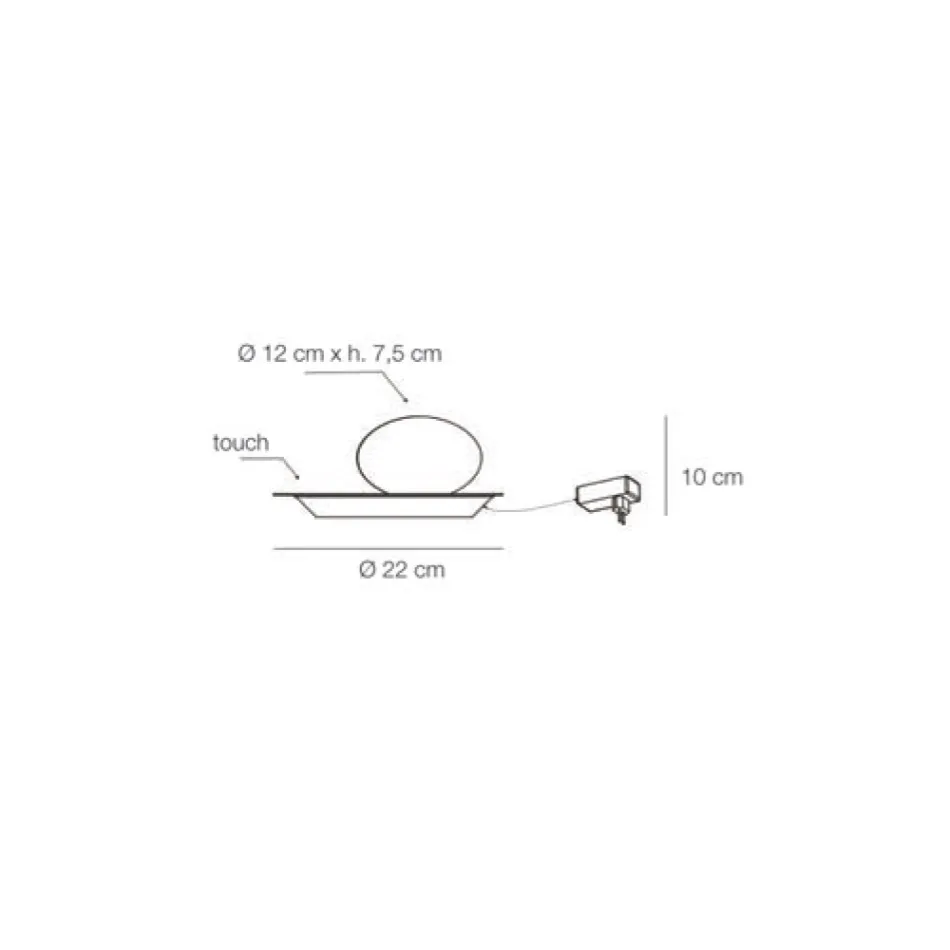 Lampa podłogowa z aluminium, metalu i białego szkła - Luma Viadurini