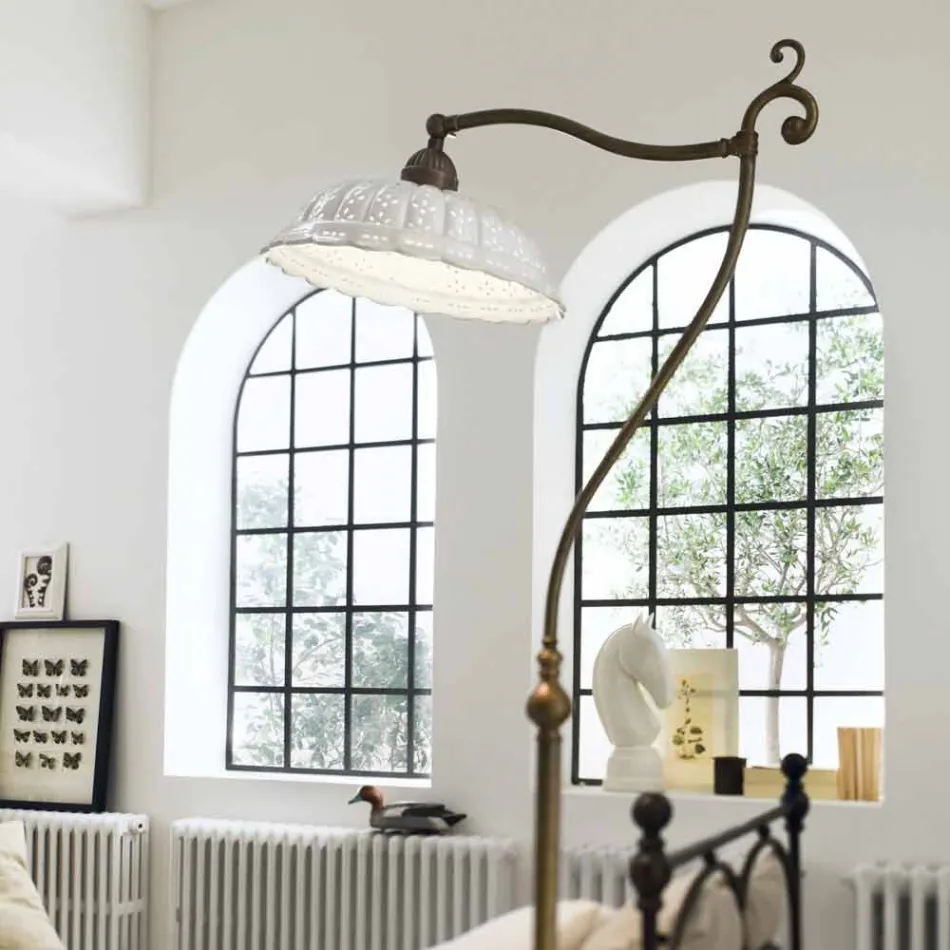 Lampa podłogowa secesja ceramika Anita Il Fanale Viadurini