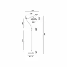 Lampa podłogowa secesja ceramika Anita Il Fanale Viadurini