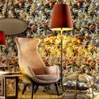 Lampa podlogowa z materialu i metalu Grilli Snake made in Italy Viadurini