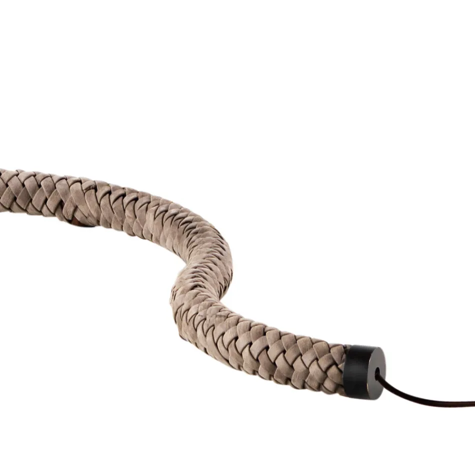 Lampa podlogowa z materialu i metalu Grilli Snake made in Italy Viadurini